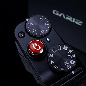 Gariz Metal XA-SB2 Camera Screw Type Soft Button for X-PRO1 X100 X10 LEICA CONTAX, Black and Red