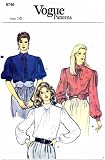 Vogue 8746 Sewing Pattern Misses Loose Fitting Blouse Size 10 - Bust 32 1/2