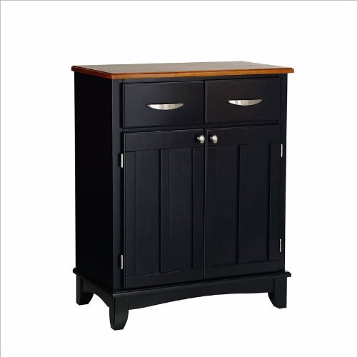 Home Styles 5001-0046 Buffet of Buffet 5001 Series cottage oak wood top Buffet, Black, 29-1/4-Inch