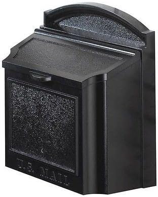 Wall Mount Mailbox - Cast Aluminum Mail Box (Black)