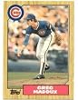 1987 Topps Traded Greg Maddux Rookie Baseball Card #70T - Shipped In Protective Display Case!