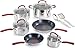 T-fal C784SC64 Stainless Steel with Thermo-Spot Heat Indicator Dishwasher Safe 12-Piece Cookware Set, Silver  : image