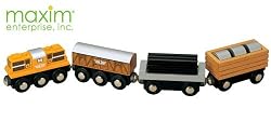 MAXIM 4 PC CARGO WOODEN TRAIN SET - FITS THOMAS TANK