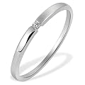 Goldmaid Damen-Ring Solit�r Spannfassung 585 Weissgold 1 Brillant 0,03 ct. So R4696WG