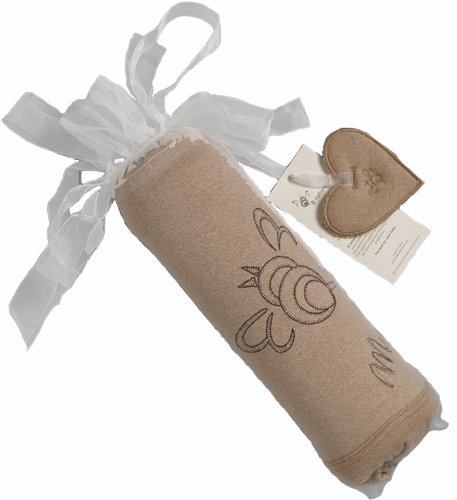 Organic Cotton Baby Blanket Rib 1x2 (Chestnut-Wheat)