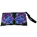BTP! HMONG Wristlet Clutch Hill Tribe Ethnic Embroidered Bag Hippie Boho Hobo Purple Floral Large HMW3