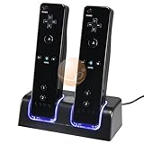 NEW CHARGER DOCK + 2 X BATTERY FOR NINTENDO WII REMOTE
