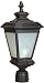 Nuvo 60-2525 1 Light Charter Es Post Lantern With White Water Glass (Lamp Included) Old Penny Bronze