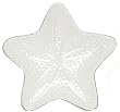 White Fish Ceramic Pottery Starfish Medium Plate Set of Two 8.5" x 1"