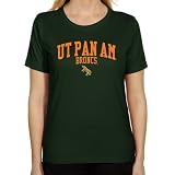 NCAA Texas Pan American Broncos Ladies Team Arch Classic Fit T-Shirt - Green