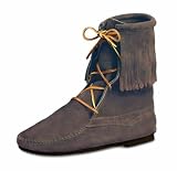 Women's Tramper Ankle Hi Fringe Boot in Dusty Brown Suede