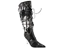 METALLIC SNAKE FUR LACE-UP BOOT
