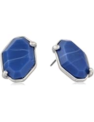 Kenneth Cole New York "Oceans Blue" Geometric Stone Stud Earrings