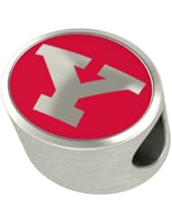 Youngstown State Penguins College Bead Charm Fits Most Pandora Style Bracelets Including Chamilia, Zable and More. High Quality Bead Is in Stock for Fast Shipping