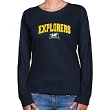 NCAA La Salle Explorers Ladies Logo Arch Long Sleeve Classic Fit T-shirt - Navy Blue