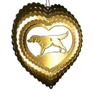 Small Retriever EyCatcher Wind Spinner - Color: Sky Blue/Bronze