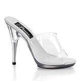 Envy-501, 5'' Clear Stiletto Heel Mini-Platform Slide by Pleaser