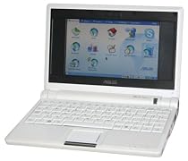 ASUS Eee PC 4G - Celeron M 353 / 630 MHz ULV - RAM 512 MB - HDD 4 GB SSD - WLAN : 802.11b/g - Linux - 7" Widescreen TFT 800 x 480 ( WVGA ) - camera - pure white