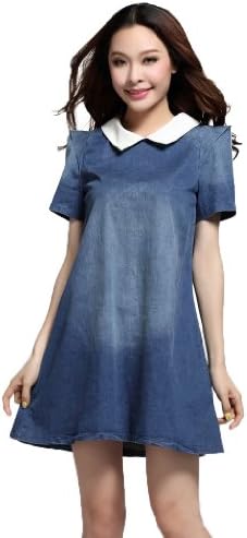 TC Jeans Women's Jeans Dresses'Peter Pan Collar'6 Blue