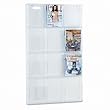 Safco Plastic Literature Display, 12 Magazines, 30 Inches Width x 49 Inches Height, Clear (5602CL)
