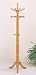 Oak Finish Double Hanger Coat Rack