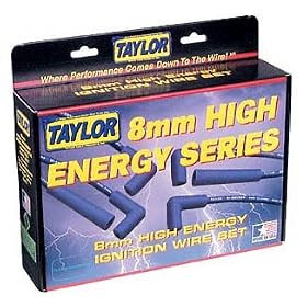 Taylor Cable 64601 Blue Custom 8mm High Energy Resistor Core Ignition Wire Set