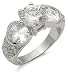Round and Oval Cut CZ Engagement Ring
