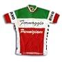 World Jersey's Men's Formaggio Italia Red/Green Short Sleeve Cycling Jersey