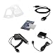 Clear White Durable Soft Rubber Silicone Skin Case + Rapid Car Charger + Home Travel Charger + USB Data Cable + Clear Durable Reusable LCD Screen Protector for AT&T LG CU720 Shine Cell Phone