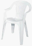 ADAMS MFG CO 8235-48-3700 WHT Low Back Chair