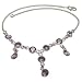 Necklace Amethyst Gemstone Jewelry 14 inches (gnklc286)