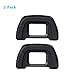 HomyWord (2 PACK) Eyepiece/Eye cup/Viewfinder For Nikon D90,D80, D70, D70s,D60,D50,D40, D40s,D100,D200, D300, D600,D610,D750,D3000 & D7000 Replace Nikon DK-21