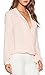 FAVOLOOK Women V-Neck Shirts Foldable Long Sleeve Casual Chiffon Blouse Top
