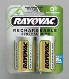 Rayovac NM713-2 Rechargeable Ni-Mh D Cell 2 Pack
