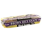 Brown Rice Snaps Black Sesame with Organic Brown Rice 3.5 Ounce Packs Pack of 12 by 
