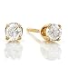 14K Yellow Gold 1/3 Carat Certified Diamond Stud Earrings (H-I;SI1-SI2)