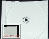10 Solid White Replacement CD Trays / Inserts WITH THE DVD LOGO IN CORNERS for CD Jewel Boxes! #CDIR80SW- Fits any standard size 10mm Jewel Box! SALE PRICING!!