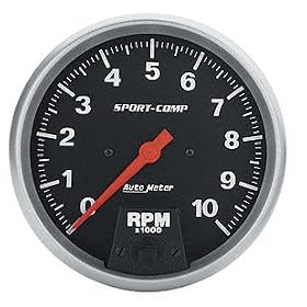 Auto Meter 3990 Sport-Comp 5" 10000 RPM In-Dash Tachometer