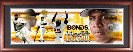San Francisco Giants Barry Bonds Panoramic Photograph By Mounted Memories