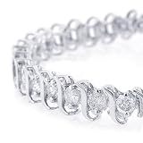 1 cttw. Diamond Tennis Bracelet, 14K White