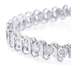 2 cttw. Diamond Tennis Bracelet, 14K White by Netaya
