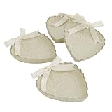 Lenox Wedding Promises Platinum Banded Ivory China Heart Favors Set/4