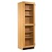 Diversified Woodcrafts 315-2422 UV Finish Solid Oak Wood Glass Wall Storage Case, 24" Width x 84" Height x 22" Depth