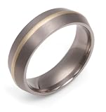 Titanium and 18k 7mm Comfort Fit Band