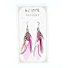 Cute Handmade Natural Goose Feather Earrings,pink