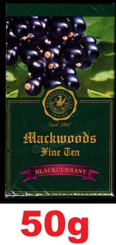 Sri Lanka Ceylon Mackwoods Pure Fine Black Tea Blackcurrant Flavoured Tea Bags 25 50g