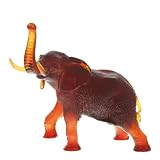 Daum Glass - Animal Sculptures - Large Amber Elephant