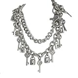 Hip Hop Wholesale - NEW LOCK / KEY SILVER STYLE JEAN WALLET CHAIN TWISTED METAL PUNK ROCK