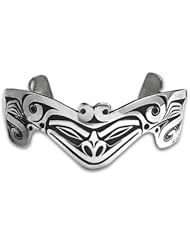 Sterling Silver Guardian Northwest Coast Native American Bracelet. Made in USA.