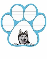 Siberian Husky Dog Paw Magnetic Note Pads